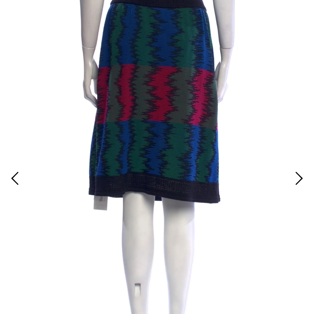 M by Missoni Vibrant Zigzag Midi Skirt